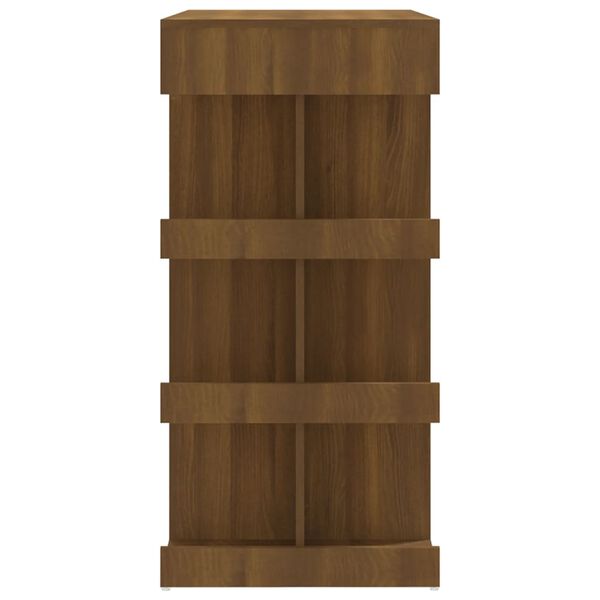 vidaXL Τραπέζι Μπαρ με Ράφια Καφέ Δρυς 100x50x101,5εκ από Επεξ. Ξύλο