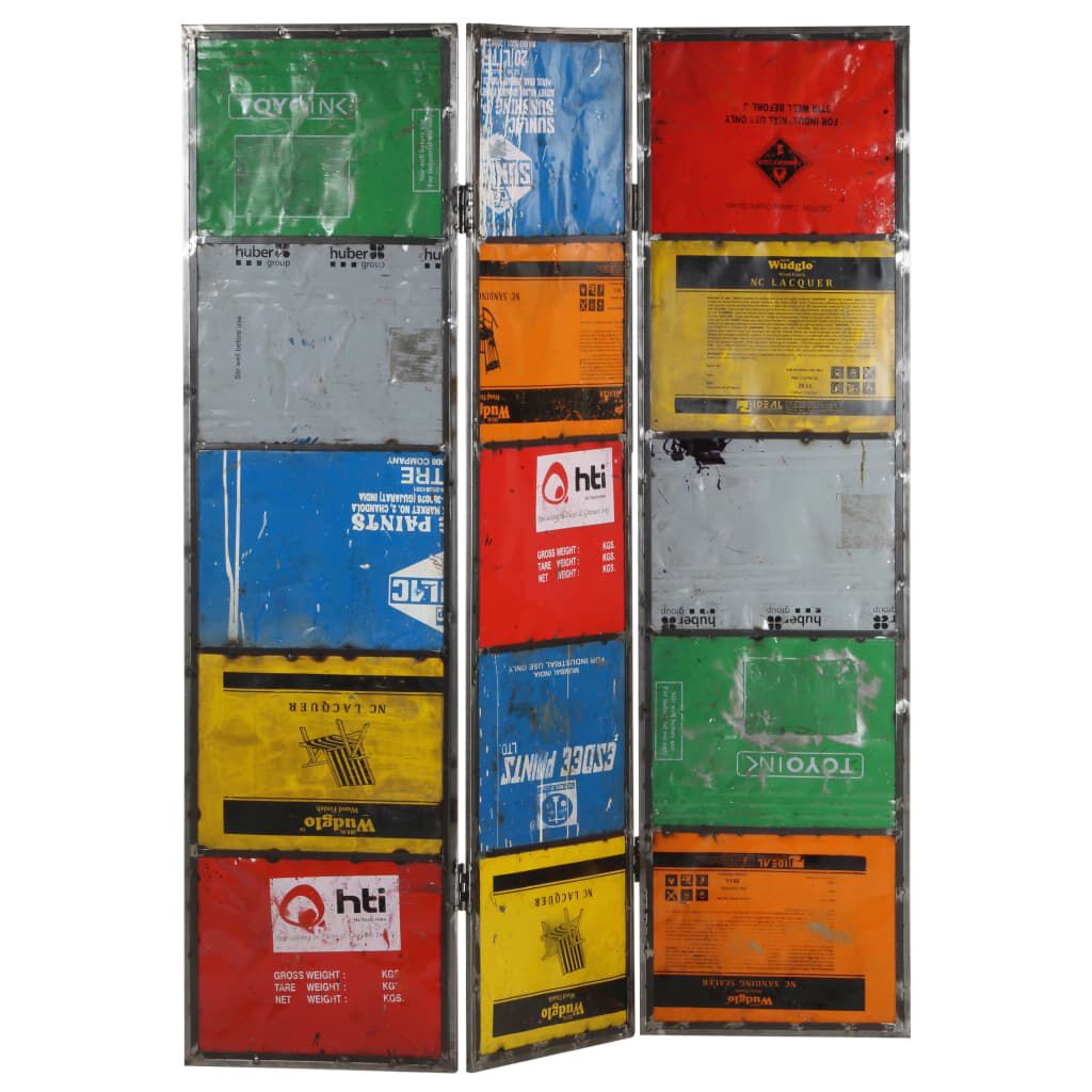 vidaXL Διαχωριστικό Δωματίου Πολύχρωμο 45x17x167 εκ. από Σίδερο