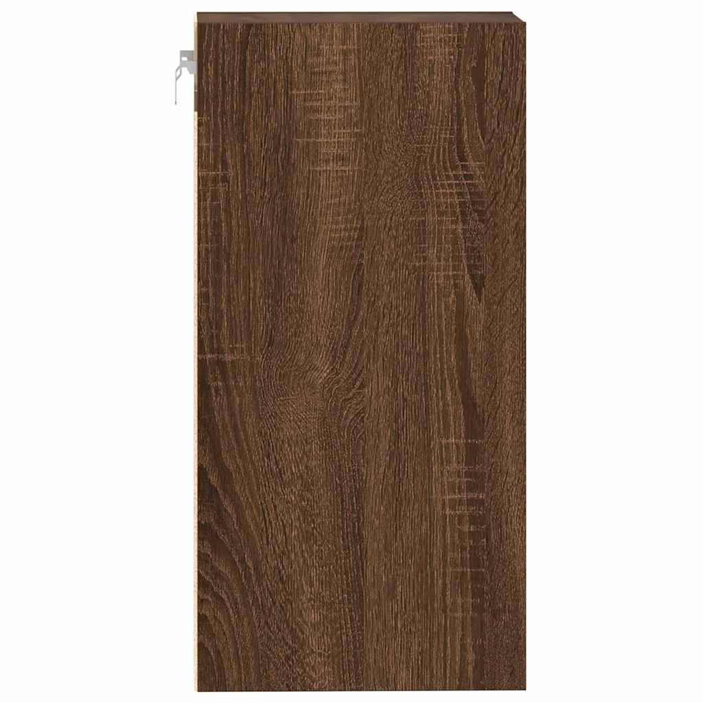 vidaXL κρεμαστό ντουλάπι Riga καφέ δρυς 30x29,5x60 cm Ξύλινη κατασκευή