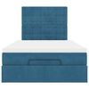 vidaXL Οθωμανικό κρεβάτι με στρώματα Σκούρο μπλε 120x200cm Velvet