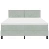 vidaXL Κρεβάτι με ελατήρια Ανοιχτό γκρι 160 x 200 cm Βελούδο
