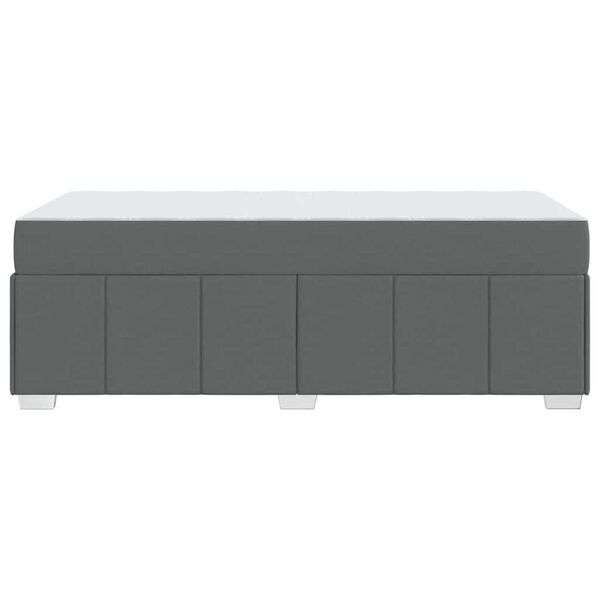 vidaXL Σκελετός Κρεβατιού Σκούρο γκρι 90 x 200 cm ύφασμα