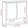 vidaXL ντουλάπι καθρέφτη μπάνιου καφέ δρυς 65x20x60 cm