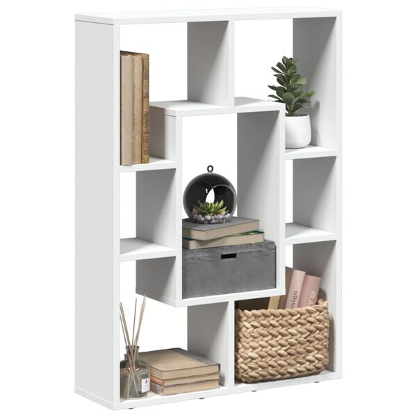 vidaXL Βιβλιοθήκη Λευκή 63x20x90 εκ. από Επεξεργασμένο Ξύλο