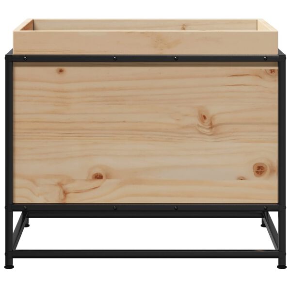 vidaXL Ζαρντινιέρα Λευκή 60x40x50 εκ από Μασίφ Ξύλο Πεύκου