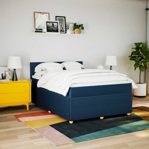 vidaXL &Kappa;&rho;&epsilon;&beta;ά&tau;&iota; Boxspring &mu;&epsilon; &Sigma;&tau;&rho;ώ&mu;&alpha; &Mu;&pi;&lambda;&epsilon; 160x200 &epsilon;&kappa;. &Upsilon;&phi;&alpha;&sigma;&mu;ά&tau;&iota;&nu;&omicron;