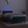 vidaXL &Kappa;&rho;&epsilon;&beta;ά&tau;&iota; Boxspring &mu;&epsilon; &Sigma;&tau;&rho;ώ&mu;&alpha; & LED &Sigma;&kappa;. &Pi;&rho;ά&sigma;&iota;&nu;&omicron; 90x200 &epsilon;&kappa; &Beta;&epsilon;&lambda;&omicron;ύ&delta;&omicron;