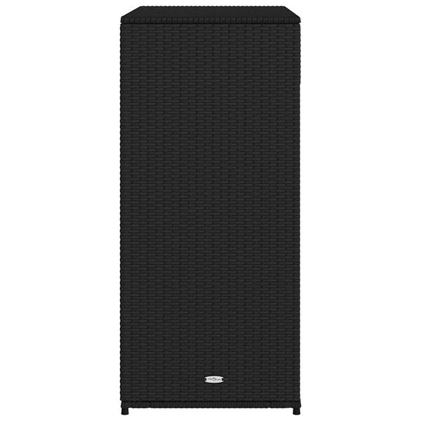 vidaXL Ντουλάπι Αποθήκευσης Κήπου Μαύρο 105x55x113 εκ. από Συνθ. Ρατάν