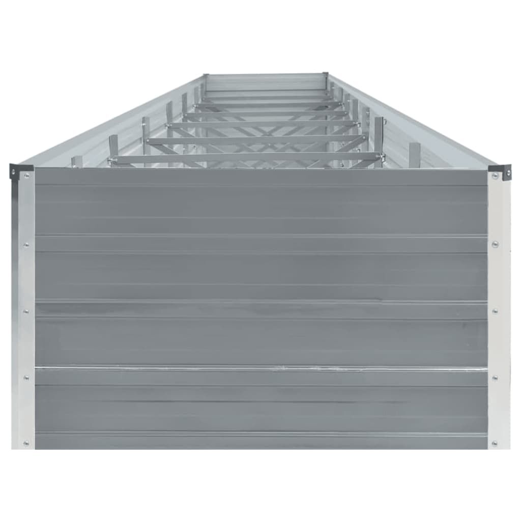 vidaXL Ζαρντινιέρα Υπερυψωμένη Γκρι 600x80x45 εκ. Γαλβαν. Χάλυβας