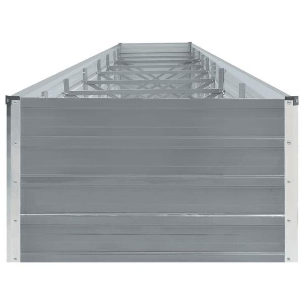 vidaXL Ζαρντινιέρα Υπερυψωμένη Γκρι 600x80x45 εκ. Γαλβαν. Χάλυβας