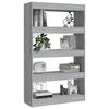 vidaXL Βιβλιοθήκη/Διαχωρ. Χώρου Γκρι Sonoma 80x30x135 εκ Επεξεργ. Ξύλο