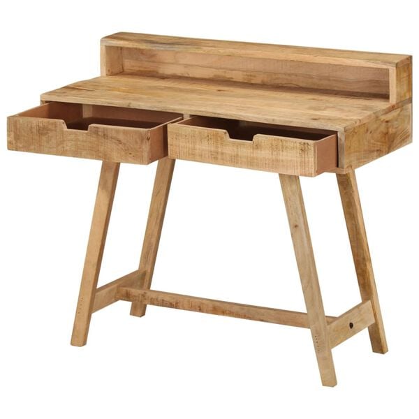 vidaXL Γραφείο 100 x 45 x 90 εκ. από Μασίφ Ακατέργαστο Ξύλο Μάνγκο