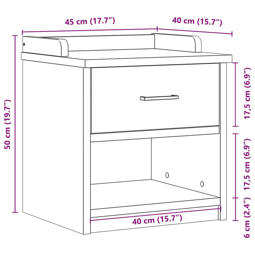 vidaXL Πάγκος διαδρόμου "SANDNES" 45x40x50 εκ.Πεύκο μασίφ ξύλο