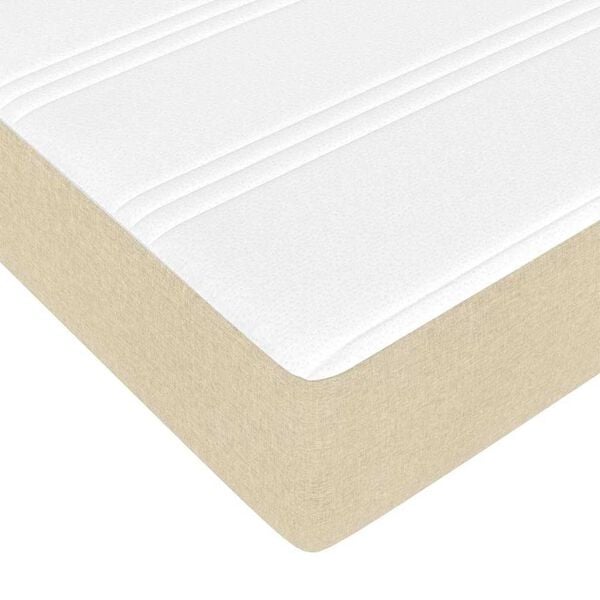 vidaXL Κρεβάτι με ελατήρια με στρώμα Κρεμ 80 x 200 cm ύφασμα