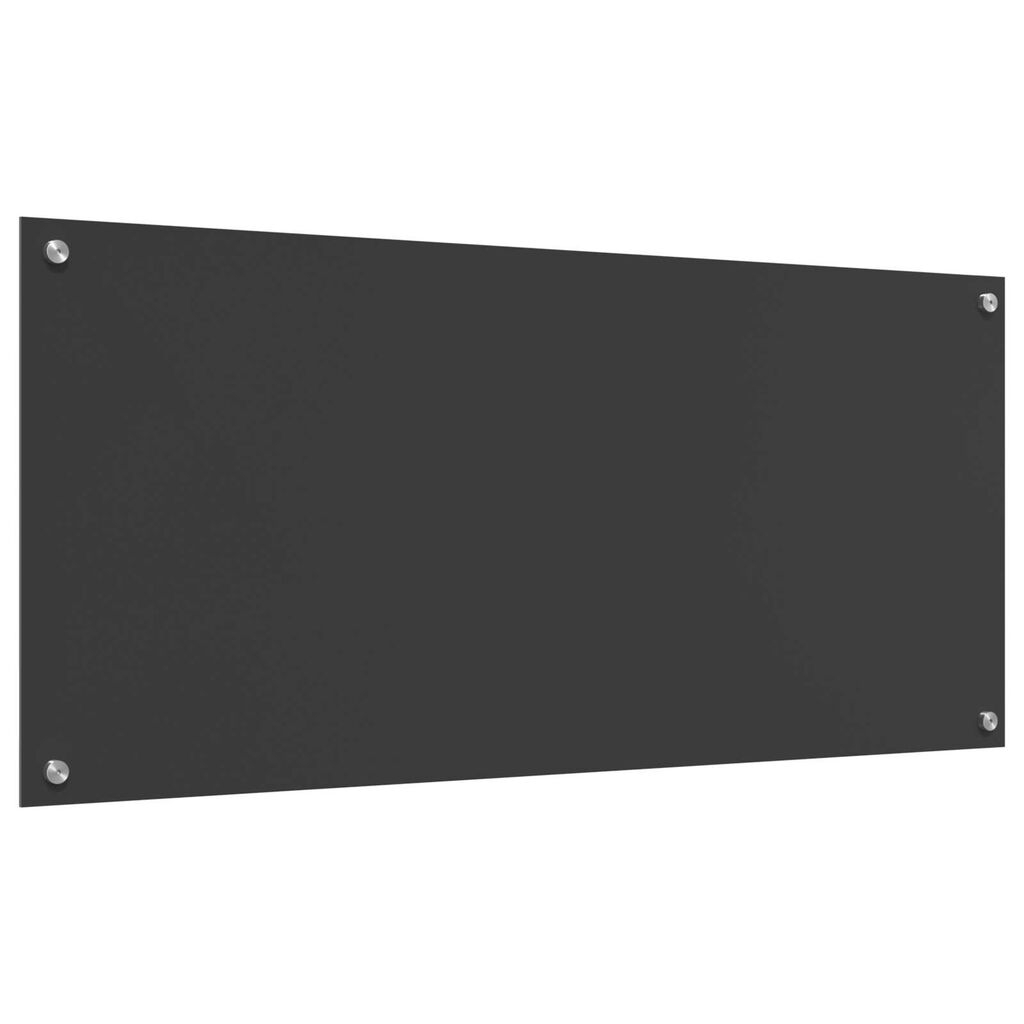 vidaXL Κουζίνα Πίσω τοίχος Σκούρο γκρι 110x50x0,6 εκ Γυαλί Tempered