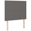 vidaXL Κρεβάτι Boxspring με Στρώμα Γκρι 80 x 200 εκ. Συνθετικό Δέρμα