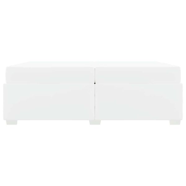 vidaXL Σκελετός Κρεβατιού Λευκό 200 x 200 cm Τεχνητό δέρμα