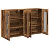 vidaXL Επιτοίχιο ντουλάπι 2 pcs Παλαιό ξύλο 69.5 x 34 x 90 εκ.