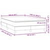 vidaXL Box Spring &Kappa;&rho;&epsilon;&beta;ά&tau;&iota; &mu;&epsilon; &sigma;&tau;&rho;ώ&mu;&alpha; &Mu;&alpha;ύ&rho;&omicron; 160x220 cm &Beta;&epsilon;&lambda;&omicron;ύ&delta;&iota;&nu;&omicron;
