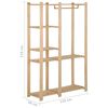 vidaXL Κρεμάστρα Ρούχων Δαπέδου 110x38x170 εκ. από Μασίφ Ξύλο Πεύκου