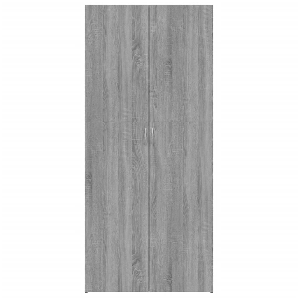 vidaXL Παπουτσοθήκη Γκρι Sonoma 80x35,5x180 εκ. από Επεξεργασμένο Ξύλο