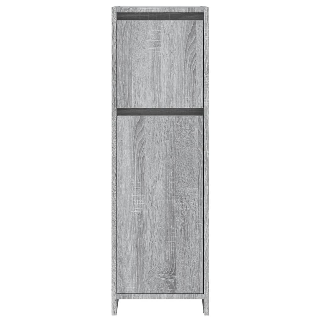 vidaXL Ντουλάπι Μπάνιου Γκρι Sonoma 30x30x95 εκ. Επεξεργασμένο Ξύλο