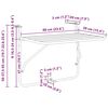 vidaXL Κρεμαστός Τραπέζι Μπαλκονιού Λευκό 60 x 39 x 65 εκ. Ατσάλι