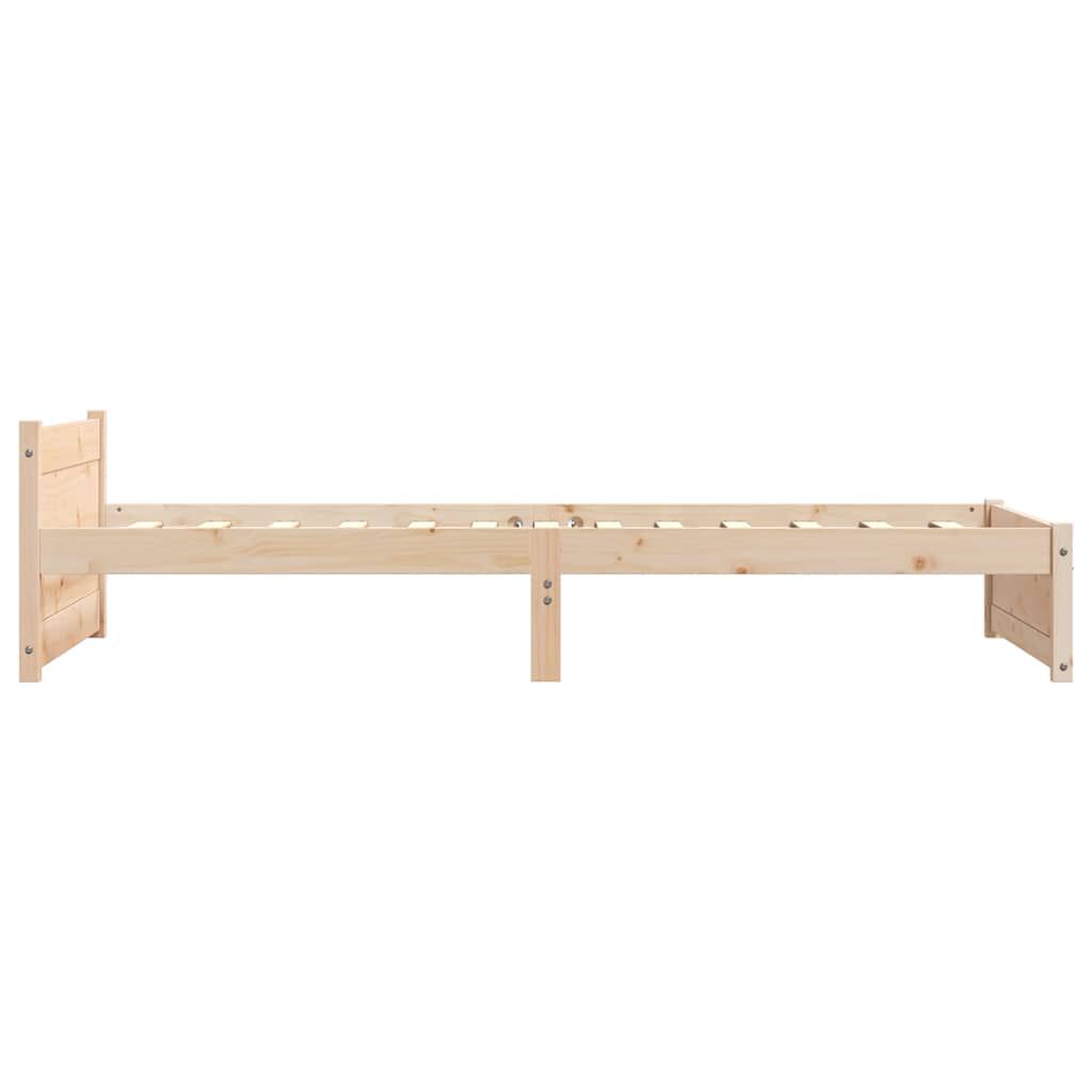 vidaXL Πλαίσιο Κρεβατιού 75 x 190 εκ. από Μασίφ Ξύλο Small Single