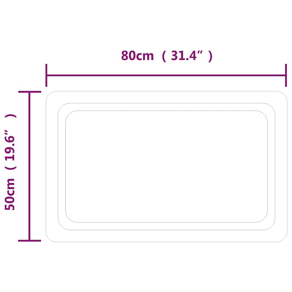 vidaXL Καθρέφτης Μπάνιου με LED 80x50 εκ.