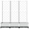 vidaXL Ζαρντινιέρα Κήπου με Καφασωτό Λευκή 120x40x121,5 εκ. Πολυπροπ.