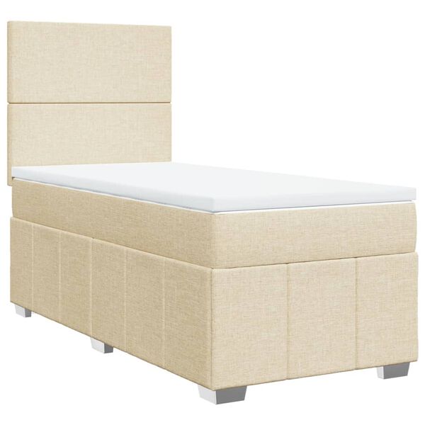 vidaXL &Kappa;&rho;&epsilon;&beta;ά&tau;&iota; Boxspring &mu;&epsilon; &Sigma;&tau;&rho;ώ&mu;&alpha; &Kappa;&rho;&epsilon;&mu; 90x200 &epsilon;&kappa;.&Upsilon;&phi;&alpha;&sigma;&mu;ά&tau;&iota;&nu;&omicron;