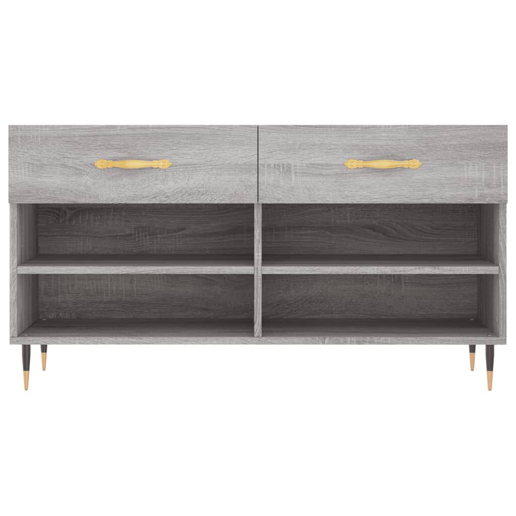 vidaXL Παπουτσοθήκη Γκρι Sonoma 102x35x55 εκ. από Επεξεργασμένο Ξύλο