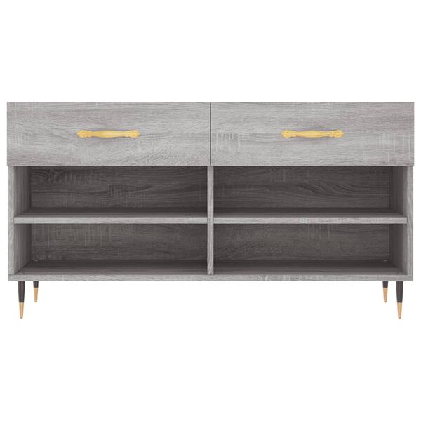 vidaXL Παπουτσοθήκη Γκρι Sonoma 102x35x55 εκ. από Επεξεργασμένο Ξύλο