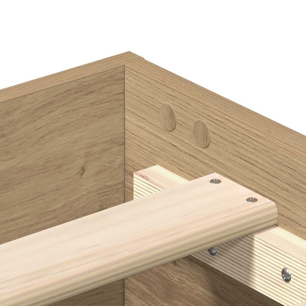 vidaXL Πλαίσιο κρεβατιού χωρίς στρώμα Artisan Oak 75x190 cm