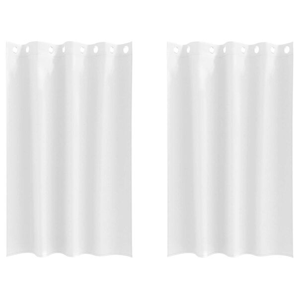 vidaXL Κουρτίνες 2 pcs Καθαρό Λευκό 175 x 140 εκ. Πολυεστέρας