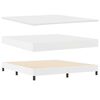 vidaXL Σκελετός κρεβατιού με στρώμα Λευκό 180 x 200 cm Τεχνητό δέρμα