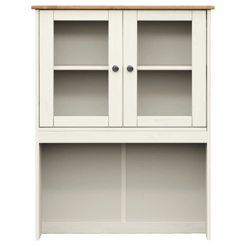 vidaXL Βιτρίνα VIGO Λευκή 80 x 40 x 176 εκ. από Μασίφ Ξύλο Πεύκου