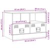 vidaXL Έπιπλο Τηλεόρασης Ροζ 67 x 39 x 44 εκ. από Χάλυβα