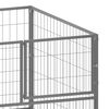 vidaXL Σπιτάκι Σκύλου Ασημί 200 x 100 x 70 εκ. Ατσάλινο