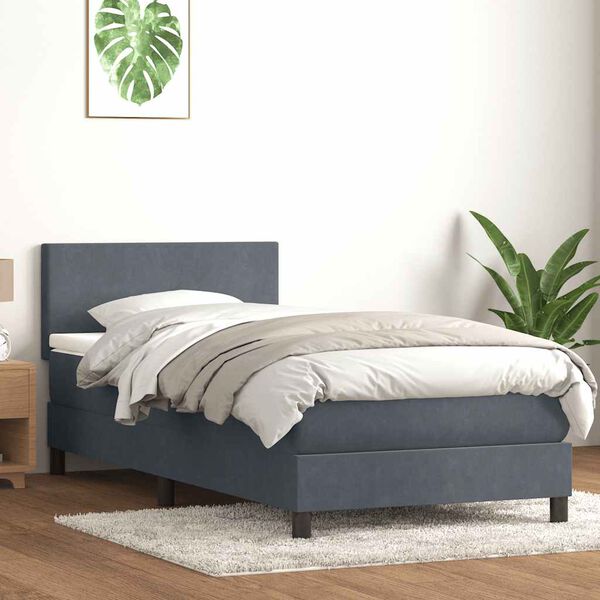 vidaXL &Kappa;&rho;&epsilon;&beta;ά&tau;&iota; Boxspring &mu;&epsilon; &Sigma;&tau;&rho;ώ&mu;&alpha; &Sigma;&kappa;&omicron;ύ&rho;&omicron; &Gamma;&kappa;&rho;&iota; 100x210 &epsilon;&kappa;. &Beta;&epsilon;&lambda;&omicron;ύ&delta;&iota;&nu;&omicron;