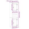 vidaXL Ντουλάπι Μπάνιου Corona 50x40x185 εκ. από Μασίφ Ξύλο Πεύκου