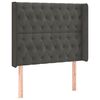 vidaXL Κρεβάτι Boxspring με Στρώμα & LED Σκ. Γκρι 90x190 εκ. Βελούδινο