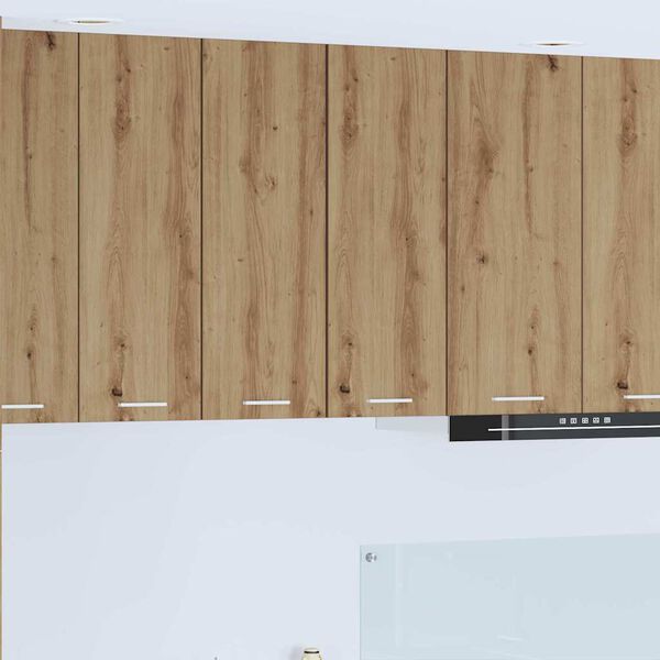 vidaXL Κρεμαστό ντουλάπι Riga 2 pcs Χειροποίητη Δρυς και Λευκό