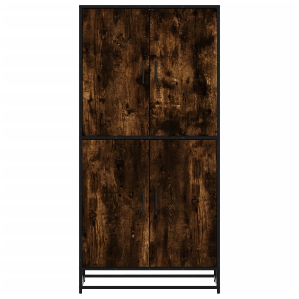 vidaXL Highboard Καπνιστή δρυς 68x35x139 cm Κατασκευασμένο ξύλο