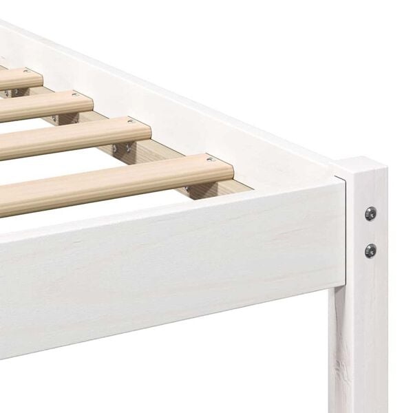 vidaXL Σκελετός Κρεβατιού Λευκό 180 x 200 cm Μασίφ ξύλο πεύκου
