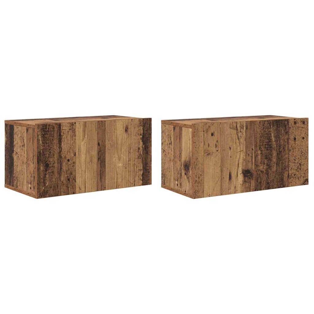 vidaXL Σετ επίπλου τηλεόρασης 4 pcs Παλαιό ξύλο 60 x 30 x 30 cm