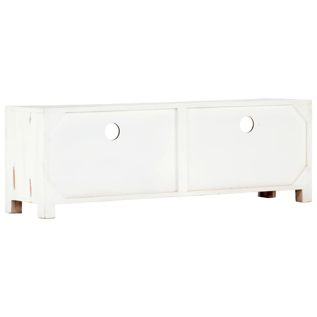 vidaXL Έπιπλο Τηλεόρασης Λευκό 120x30x40 εκ. από Μασίφ Ξύλο Ακακίας