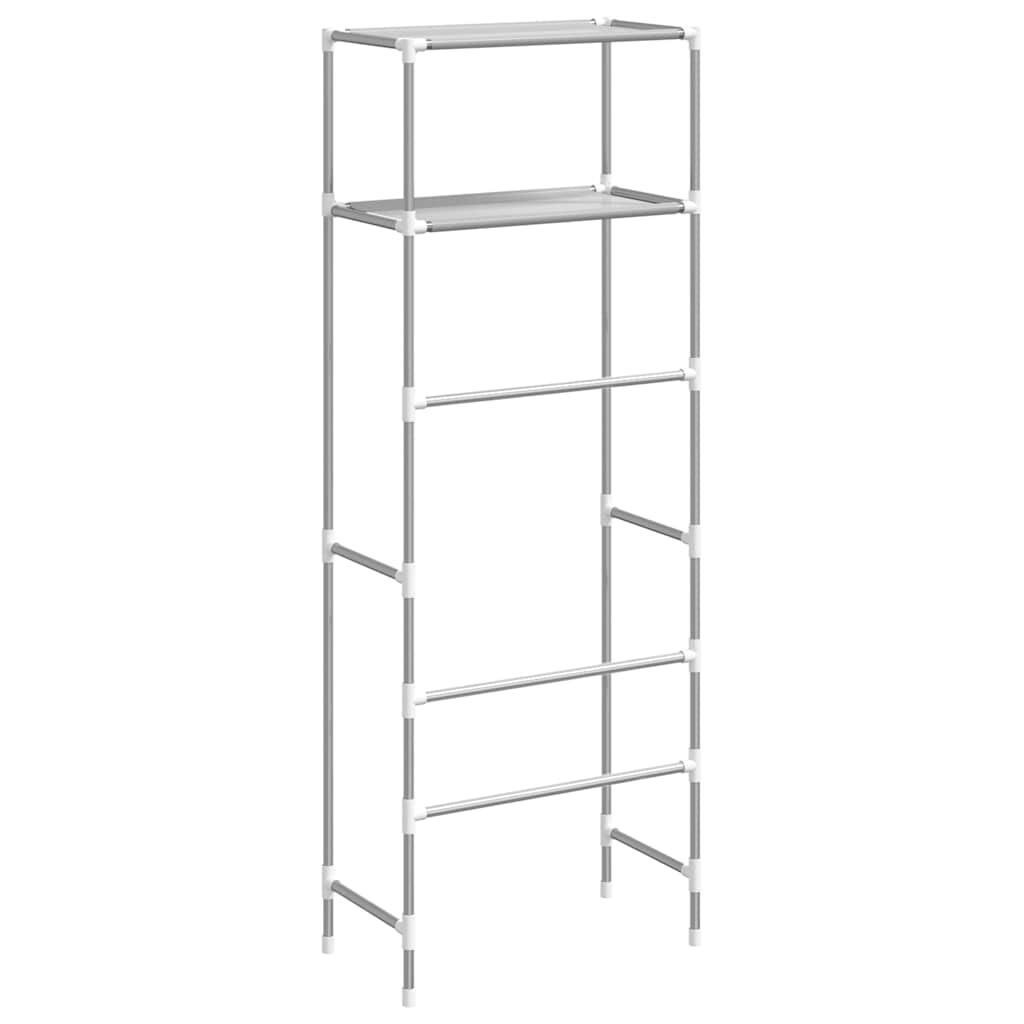 vidaXL Ραφιέρα 2 Επιπέδων για Τουαλέτα Γκρι 53,5x28x143 εκ. από Σίδερο