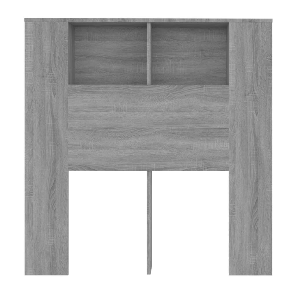 vidaXL Κεφαλάρι Με Αποθηκευτικό Χώρο Γκρι Sonoma 100 x 18,5 x 104,5 εκ