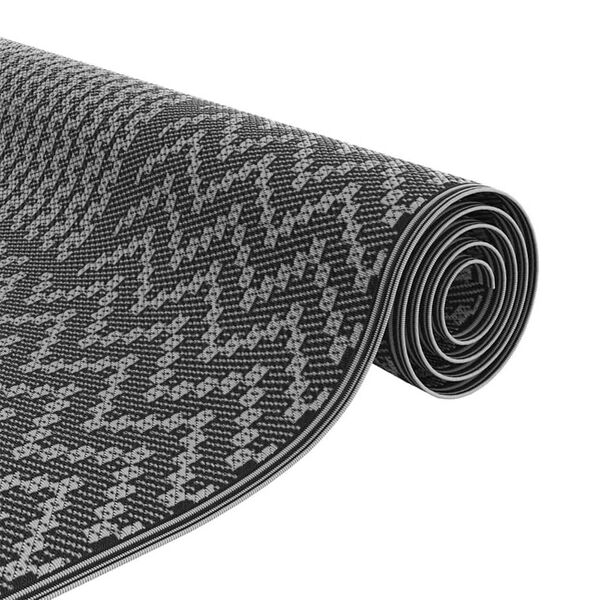 vidaXL Υπαίθριο Χαλί 'ARAKIL' Μαύρο και Γκρι 250x300 εκ. PP